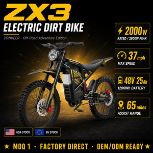 Moto tout-terrain électrique ZX3 pour adultes, moto de cross, autonomie de 65 miles, États-Unis |   Stock UE Expédition rapide OEM ODM Vente en gros - Product Image 6
