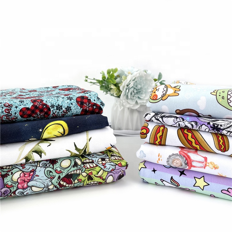 Экологичная бамбуковая французская махровая ткань с цифровой печатью 280 г/м2 без минимального заказа