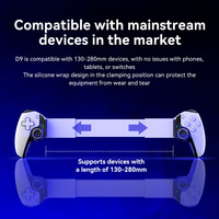 Controlador de Juegos para Tablet con Mango Extensible, Joystick Inalámbrico BT, Motor de Vibración D9, Botón Turbo, Giroscopio de Seis Ejes