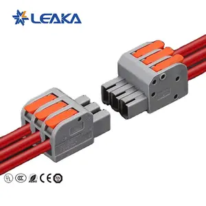 SPL 222 223 Conector de cable compacto Bloque de terminales de conductor con palanca Conector de empalme rápido de 0,08-2,5mm