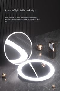 Espejo Cosmético LED de Precio de Fábrica, Compacto, de Bolsillo, Plegable, con Iluminación Regulable, Personalizado, con Aumento, de Doble Cara - Product Image 4
