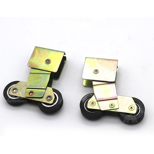 Rodillos ajustables para ventana de aluminio Chapado en hierro doble L25 L20 con rodamiento 608 - Product Image 1
