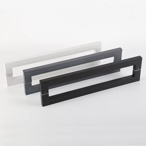 Thương mại xây dựng cửa Xử lý bề mặt kéo thép không gỉ Mall lối vào cửa OEM hỗ trợ cửa kính xử lý sang trọng - Product Image 2