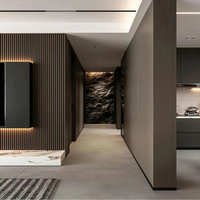 YALIG Nouveau design italien minimaliste moderne, mobilier complet en bois massif sur mesure avec dressing intégré