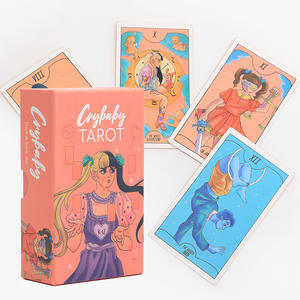 Cartas de alta calidad de fábrica, 78 unidades, 12x7cm, Crybaby Gold Edge con guía, Tarot, juego de mesa de oráculo inglés - Product Image 1