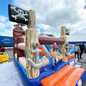Castillo inflable comercial con forma de barco pirata, combo inflable de grado comercial para niños pequeños. - Product Image 3