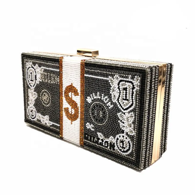 Bolsa transversal feminina, padrão de dinheiro, bolsa de mão, moda feminina, dólar, bolsa de mão única
