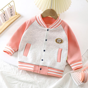Automne hiver Baseball uniforme <span class=keywords><strong>pour</strong></span> enfants garçons filles veste de sport décontracté bébé Cardigan haut grande épaule moyenne élégant <span class=keywords><strong>Blazer</strong></span> - Product Image 2