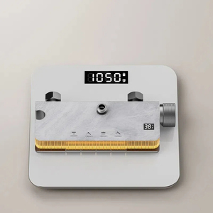 Bộ vòi sen điều nhiệt bằng nhôm Synchro White Space, kết hợp vòi sen cầm tay và vòi sen mưa đổi màu bằng nước - Product Image 4