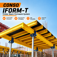 Système de coffrage de table CONSO IFORM-T avec poutre en bois H20, haute résistance, réutilisable pour la construction commerciale et résidentielle