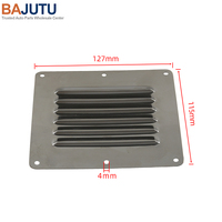 Grille de ventilation rectangulaire argentée-Convient aux bateaux, yachts et camping-cars-Taille 127x115mm