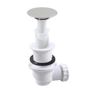 Bandeja de <span class=keywords><strong>ducha</strong></span> de 90mm, accesorio de drenaje, bandeja de <span class=keywords><strong>ducha</strong></span> que ahorra espacio, residuos con cubierta cromada - Product Image 2