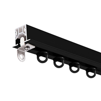 Rails de rideaux encastrés ZSTARR, rails de rideaux cachés au plafond, système de rails doubles encastrés pour rideaux occultants et voilages