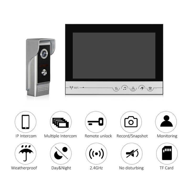 Doorbell Camera TMEZON Wireless Video Intercom System Wire Free