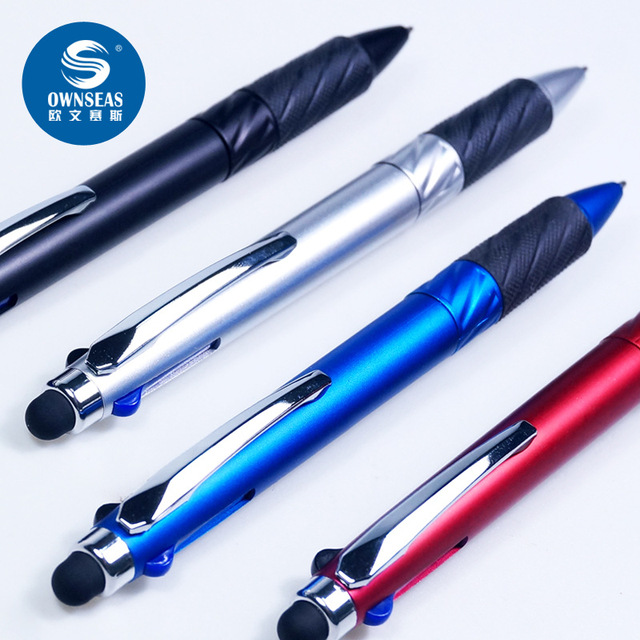 Multifunctional 3-color 0.7mm Ballpoint Pen Touchscreen Logo Printing Tablet Capacitive High-precision Smartphone Gift Pen