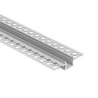 Profilé LED en alliage d'aluminium extrudé pour cloison sèche, dissipation thermique, éclairage linéaire, avec embouts, vente chaude