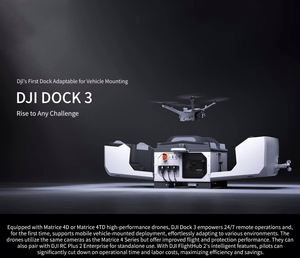 Dock3 Drone Station <b>with</b> M4D M4TD Matrice 4D 4TD Integrated Environmental Monitoring System for <b>Security</b> & Inspection - Product Image 5