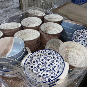 Pad in ấn đầy màu sắc gốm tấm món ăn và bát mix được bán bởi các tấn - Product Image 2