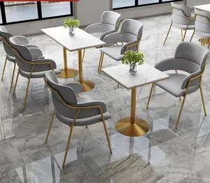 맞춤형 디자인 모던 카페 벤치 좌석 패스트 푸드 레스토랑 테이블과 의자 세트 커피 숍 가구 레스토랑 부스