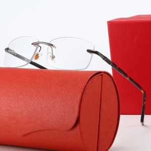 Nuevas Gafas <span class=keywords><strong>de</strong></span> Sol con Montura Metálica sin Marco y Patillas <span class=keywords><strong>de</strong></span> Resorte <span class=keywords><strong>para</strong></span> Hombre y Mujer, Diseño Cuadrado <span class=keywords><strong>de</strong></span> Lujo, Protección UV400, Marca <span class=keywords><strong>de</strong></span> Alta Gama <span class=keywords><strong>para</strong></span> Negocios y Automóvil - Product Image 3