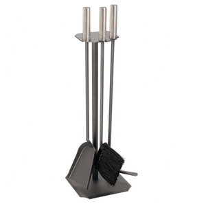 Juego de Herramientas de chimenea de hierro negro, para el Interior del hogar, herramienta de <span class=keywords><strong>leña</strong></span> - Product Image 5