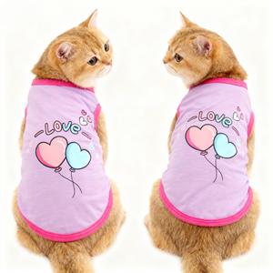 سترات صيفية للكلاب الصغيرة رائجة البيع، قمصان قطنية مطبوعة لطيفة للحيوانات الأليفة للمشي - Product Image 4