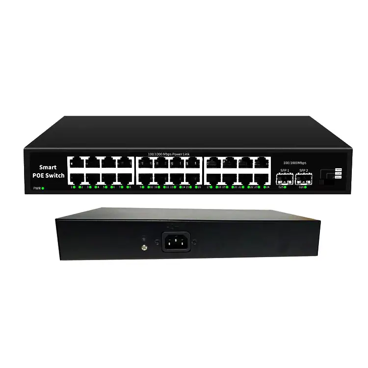 Interruptor de 24 puertos Gigabit, conmutador Ethernet de red no gestionado de 10, 100 y 1000 Mbps