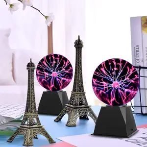 TIANHUA Wholesale 6 Inch Color Under 10 Dollars Pyramid Base Decoration Lamp Night Light Magic Black Tesla Coil Plasma Ball