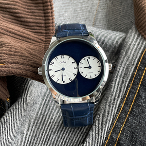 Montre à quartz CILOA-Business, cadran rond, bracelet en cuir, affichage de la date, logo personnalisé pour hommes - 519 - Product Image 4