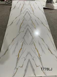 مصنع الجملة الأبيض والذهبي مذهب ملصقات الحائط محكم الرخام ملصقات الحائط تزيين ورق الحائط - Product Image 6