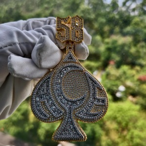 Venta al por Mayor de Colgantes de Diamantes Moissanite en Forma de Corazón, Joyería de Plata 925 de Lujo Estilo Hip Hop para Hombres y Mujeres - Product Image 4