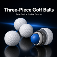 Balles de golf XJT 3 pièces en uréthane coulé/surlyn de qualité supérieure, 3 pièces, performance de tour, toucher doux, rotation élevée, logo OEM personnalisé disponible