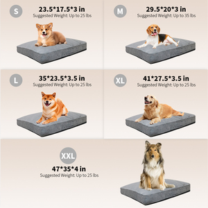 U-PETS Memory Foam Matratze Hunde betten Kissen Wasserdichtes Haustier bett für Kiste mit abnehmbarem wasch barem Bezug - Product Image 3