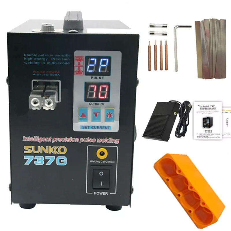 Sunkko 737g 18650 110v/220v 1.5kw Welding Machine Battery Pack Spot Welder