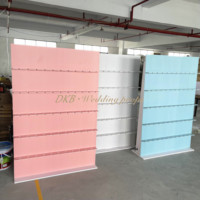 BK-118 Nuevo Soporte de Exhibición para Bodas, Decoración de Pared de PVC Acrílico, Fondo en Forma de Arco Blanco, Artículos para Fiestas y Eventos