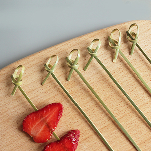 Venta al por mayor de productos de bambú suministros barbacoa desechables a granel fruta de bambú nudo <span class=keywords><strong>pinchos</strong></span> - Product Image 2