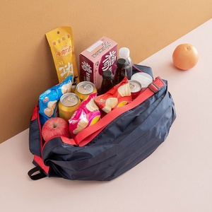 Customized Large Capacity Waterproof <b>Nylon</b> Tote <b>Bag</b> Folding Ripstop Polyester Wholesale Shopping <b>Bags</b> - Product Image 5