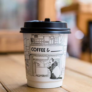 Gobelet en papier isolé à paroi simple avec surface ondulée, <span class=keywords><strong>tasse</strong></span> à café résistante à la chaleur pour expresso et latte - Product Image 1