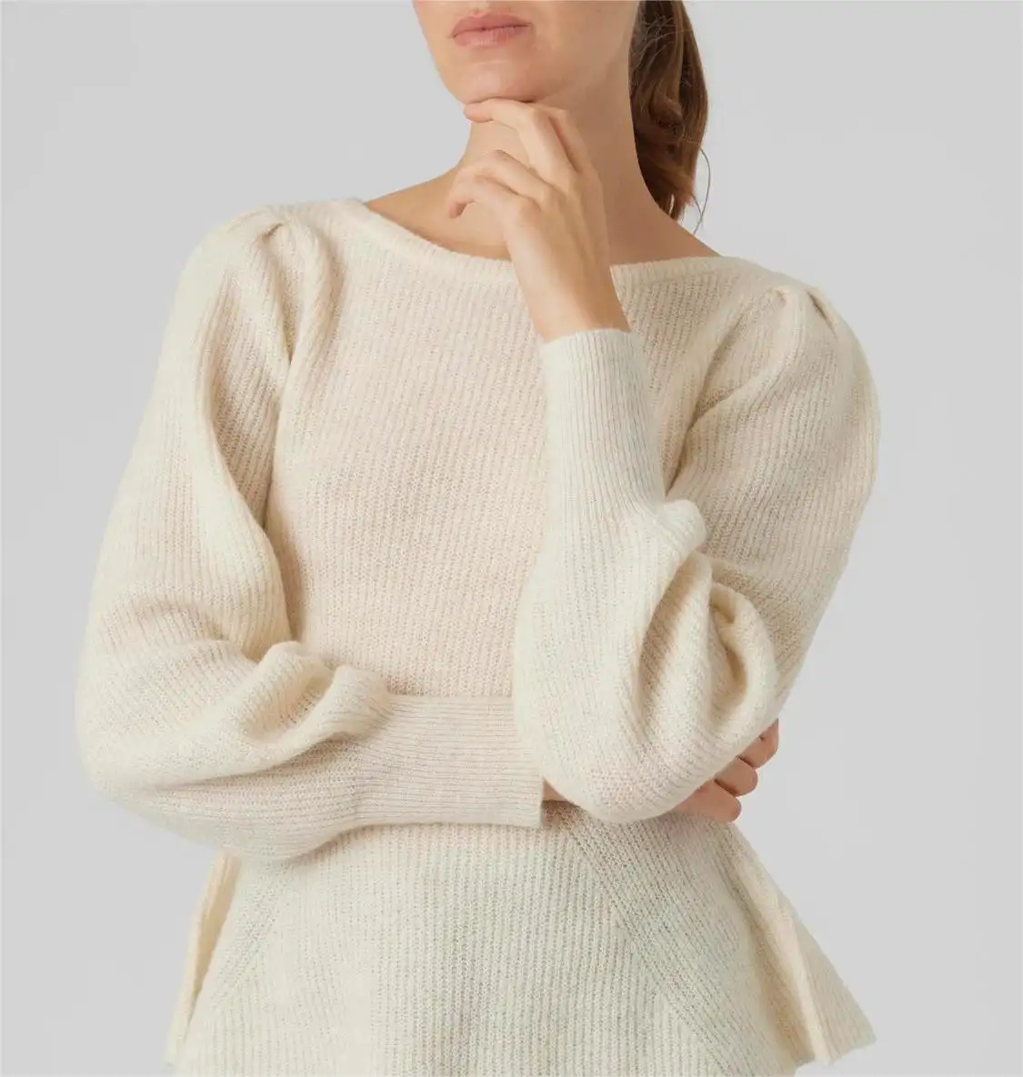 Maglione da donna morbido 100 con scollo a o in cashmere in maglia larga su misura in autunno e inverno