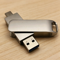 Clé USB en métal 3.0 à double interface Type-C pour smartphone, ordinateur portable, travail de transfert de fichiers