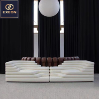 Meubles de salon en éponge haute densité de luxe canapé en cuir moderne combinaison canapé modulaire design haut de gamme