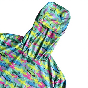 Camisa de Pesca con Capucha y Estampado de Tiburón Colorido para Hombre, Protección Solar UPF 50, Manga Larga, Anti-UV, Ropa para Exteriores - Product Image 2