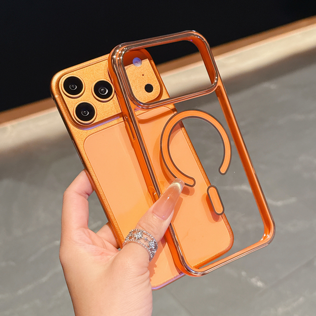 Best-selling Magnetic Electroplated Acrylic 2.0 Thickness Phone Case for iPhone 17 Pro Max Series
