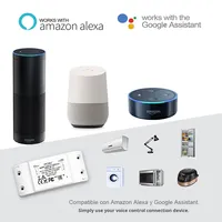 MoesHouse Wifi Tuya Android Smart Home Switch con pantalla OLED (<2 "640x480) Dispositivo de encendido/apagado Aplicación Control remoto Temporizador Alexa