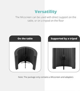 Cabina de grabación de poliéster portátil Micrófono ajustable Escudo de aislamiento acústico Soporte Reflexión de sonido - Product Image 4