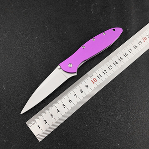 Ker shaw LEEK <b>1660</b> Purple DIY OEM Aluminum Alloy Handle 8Cr13MoV Blade Folding Hunting Knife Outdoor Camping EDC Tool Hiking - Product Image 6