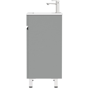 <span class=keywords><strong>Gris</strong></span>/Blanc Colonnes Deux Portes Petites Vanités <span class=keywords><strong>De</strong></span> <span class=keywords><strong>Salle</strong></span> <span class=keywords><strong>De</strong></span> <span class=keywords><strong>Bain</strong></span> avec Évier - Product Image 5