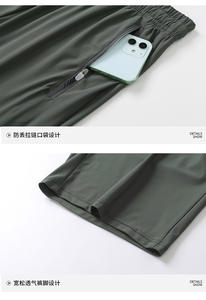 Pantalones cortos deportivos de seda helada de fabricante, pantalones cortos de secado rápido para hombre informales de talla grande elásticos sueltos de verano - Product Image 6