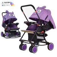 Poussette compacte en gros avec poignée réversible, pliable dans les deux sens, chaise berçante portable pour nouveau-né, nourrisson et tout-petit