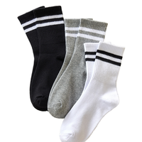Chaussettes de sport personnalisées en jacquard avec logo, chaussettes tricotées mi-mollet, chaussettes personnalisées avec logo
